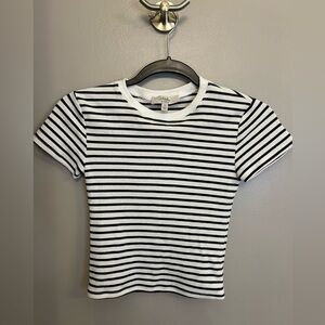 Atelier by Kirious baby tee crop top stripped ripped size XS